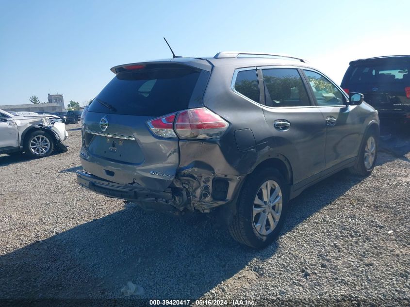 2016 Nissan Rogue Sv VIN: KNMAT2MV4GP677356 Lot: 39420417