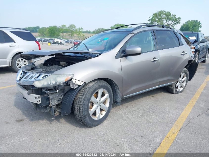 2010 Nissan Murano Sl VIN: JN8AZ1MW4AW114553 Lot: 39420532