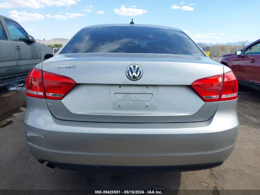 2013 Volkswagen Passat 2.5L S VIN: 1VWAP7A36DC082934 Lot: 39420551