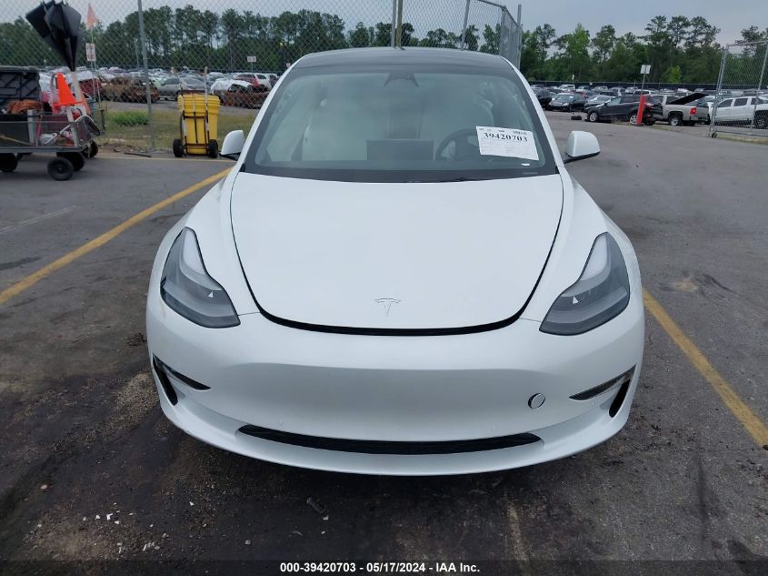 2022 Tesla Model 3 Long Range Dual Motor All-Wheel Drive VIN: 5YJ3E1EB0NF267002 Lot: 39420703