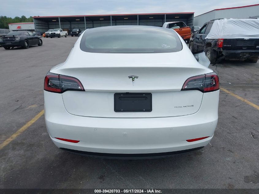 2022 Tesla Model 3 Long Range Dual Motor All-Wheel Drive VIN: 5YJ3E1EB0NF267002 Lot: 39420703