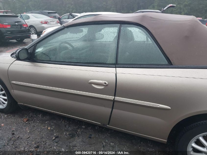 2003 Chrysler Sebring Lxi VIN: 1C3EL55T83N597956 Lot: 39420716