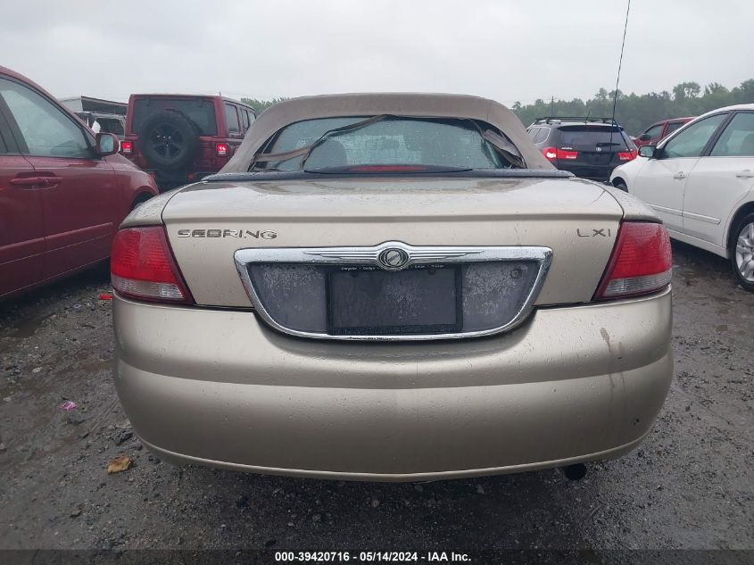 2003 Chrysler Sebring Lxi VIN: 1C3EL55T83N597956 Lot: 39420716