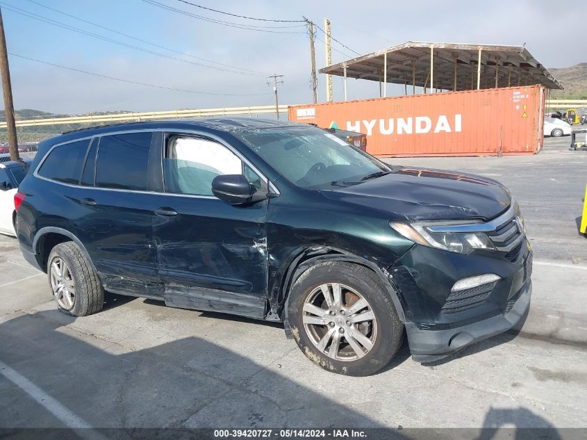 2016 Honda Pilot Lx VIN: 5FNYF6H11GB082575 Lot: 39420727