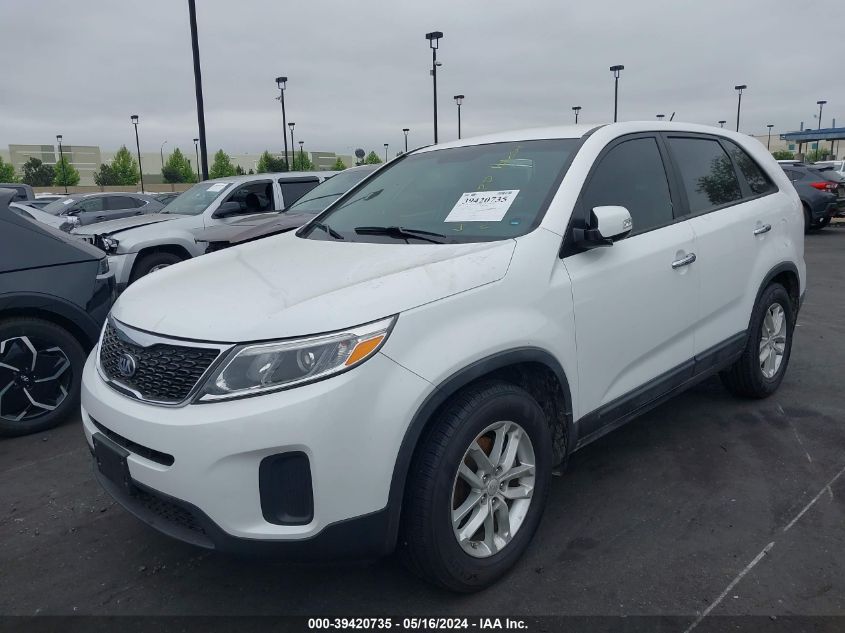 2014 Kia Sorento Lx VIN: 5XYKT4A67EG426344 Lot: 39420735