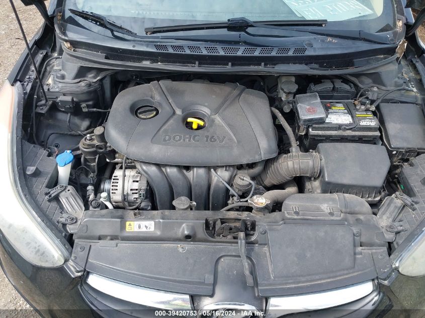 2013 Hyundai Elantra Gls VIN: 5NPDH4AEXDH313478 Lot: 39420753