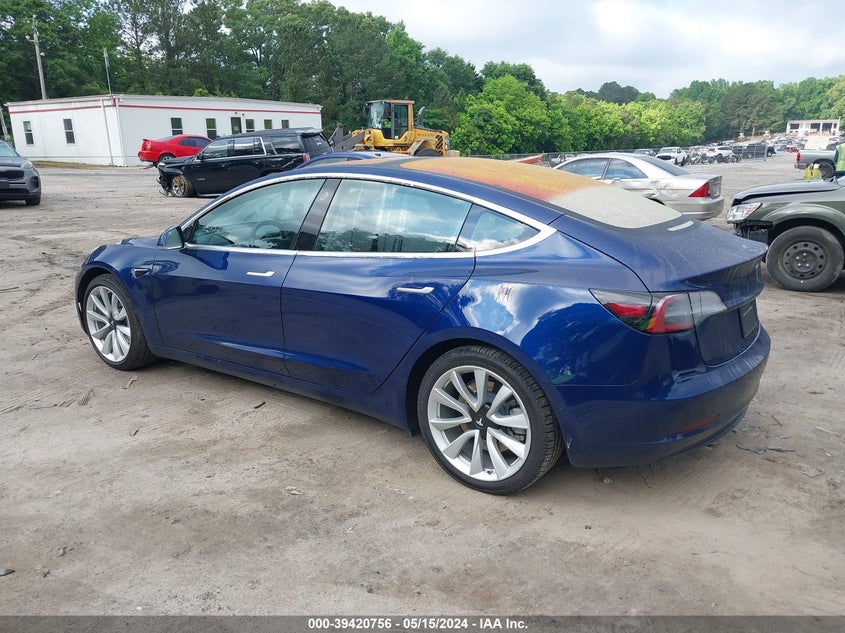 VIN 5YJ3E1EB0JF146383 2018 TESLA MODEL 3