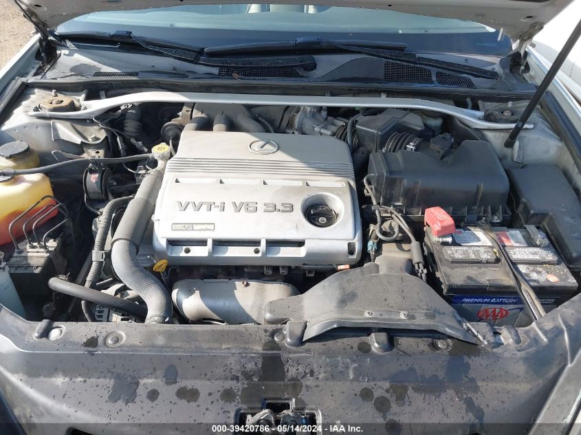 2004 Lexus Es 330 VIN: JTHBA30G845048955 Lot: 39420786