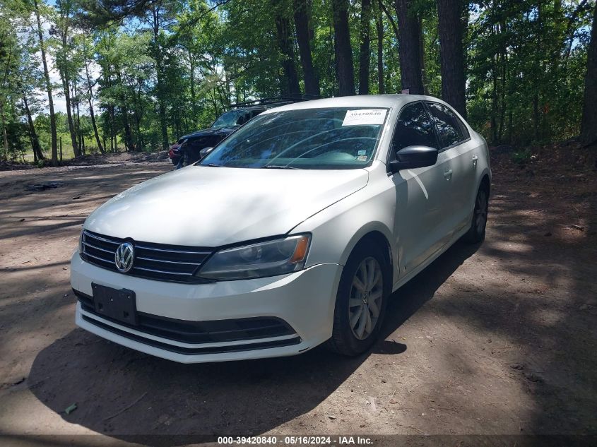 2015 Volkswagen Jetta 2.0L S VIN: 3VW2K7AJ6FM301314 Lot: 39420840