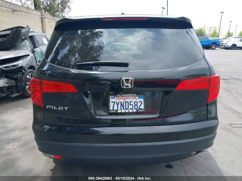 2017 Honda Pilot Ex-L VIN: 5FNYF5H57HB021407 Lot: 39420863