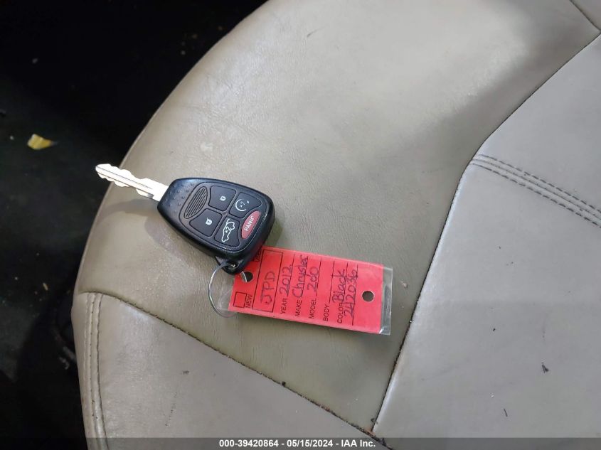 2012 Chrysler 200 Limited VIN: 1C3CCBCB0CN242036 Lot: 39420864