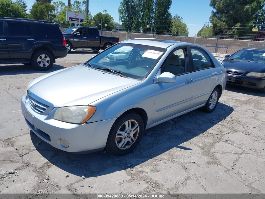2004 Kia Spectra Ex/Lx VIN: KNAFE122345044385 Lot: 39420880