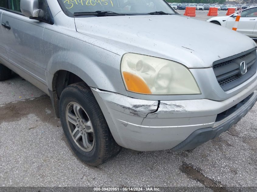 2005 Honda Pilot Ex-L VIN: 5FNYF18505B005487 Lot: 39420951