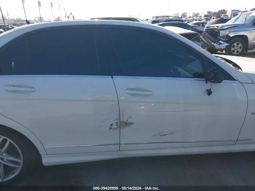 2012 Mercedes-Benz C 250 Luxury/Sport VIN: WDDGF4HB4CR237011 Lot: 39420959