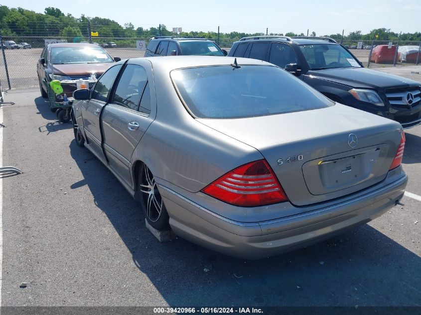 2003 Mercedes-Benz S-Class 4.3L VIN: WDBNG83J63A328251 Lot: 39420966