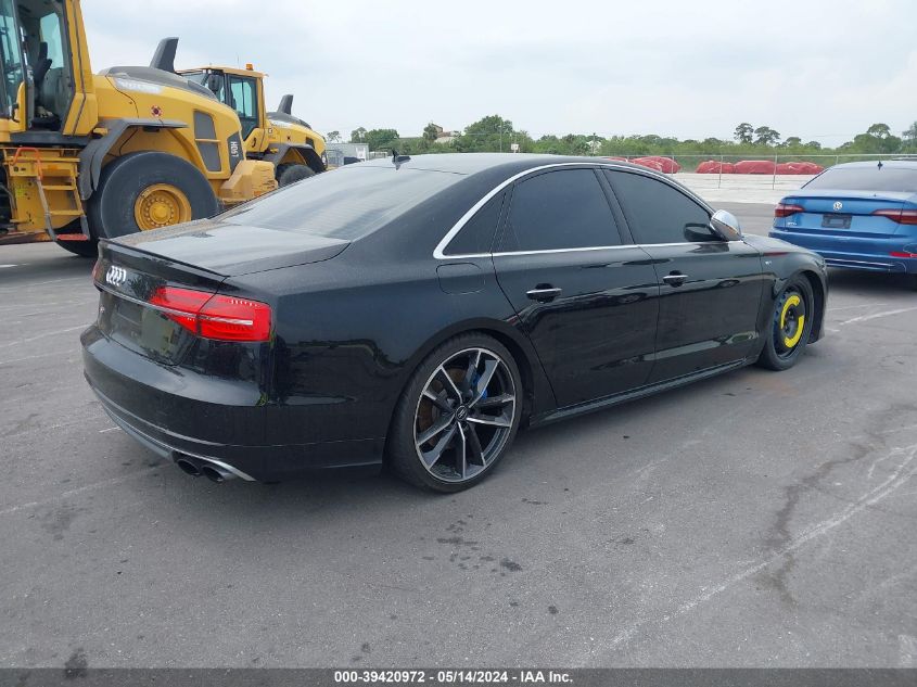 2016 Audi S8 4.0T VIN: WAUJSAFD2GN001269 Lot: 39420972