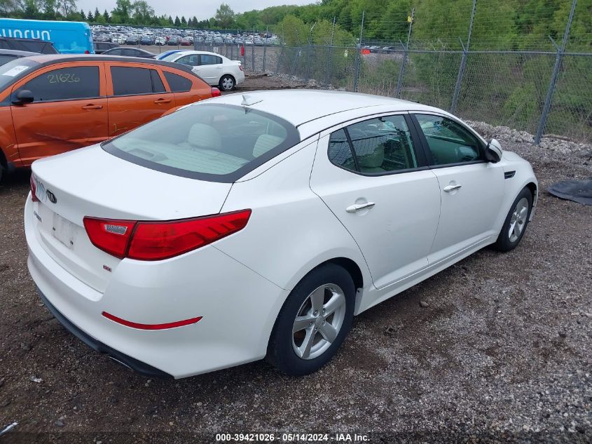 2015 Kia Optima Lx VIN: KNAGM4A74F5571487 Lot: 39421026