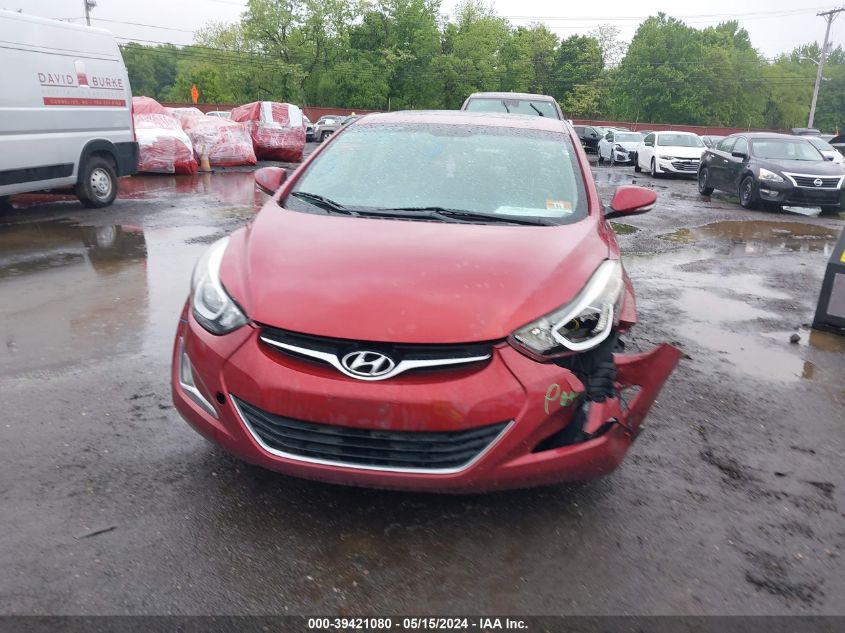 2016 Hyundai Elantra Value Edition VIN: 5NPDH4AE7GH768597 Lot: 39421080