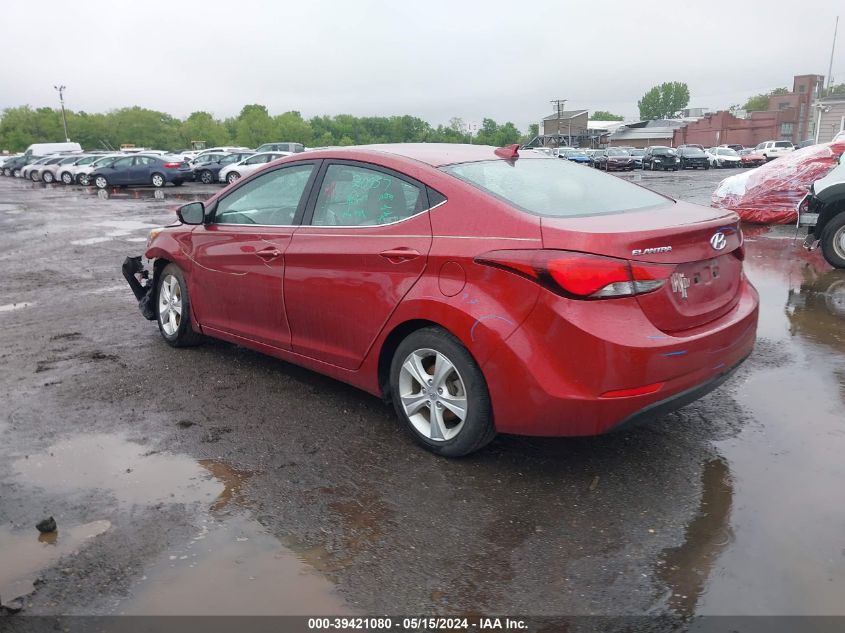 2016 Hyundai Elantra Value Edition VIN: 5NPDH4AE7GH768597 Lot: 39421080