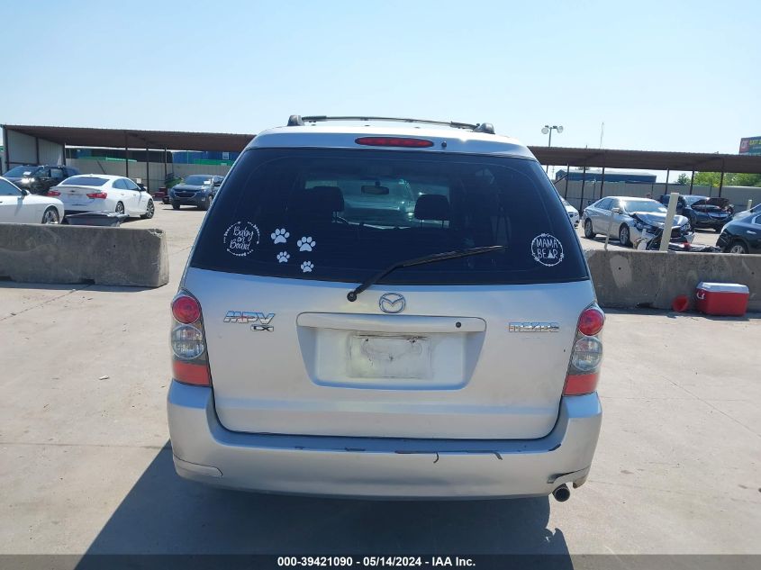 2004 Mazda Mpv Lx VIN: JM3LW28A640516123 Lot: 39421090