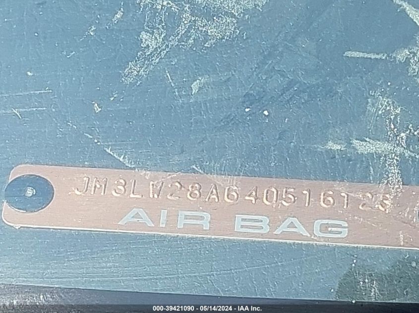 2004 Mazda Mpv Lx VIN: JM3LW28A640516123 Lot: 39421090