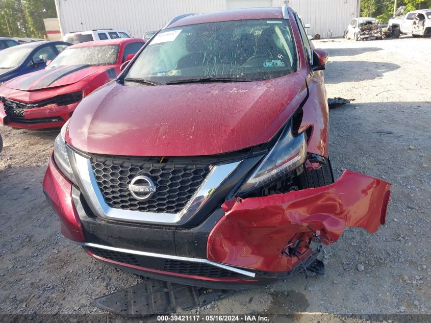 2023 Nissan Murano Sl Intelligent Awd VIN: 5N1AZ2CSXPC130455 Lot: 39421117