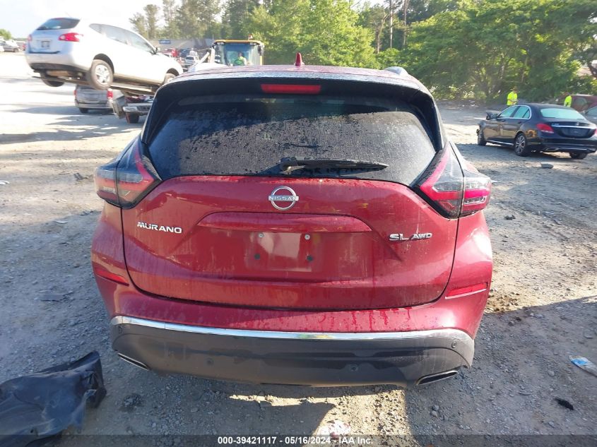 2023 Nissan Murano Sl Intelligent Awd VIN: 5N1AZ2CSXPC130455 Lot: 39421117