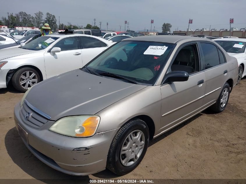 2001 Honda Civic Lx VIN: 2HGES16571H565823 Lot: 39421194