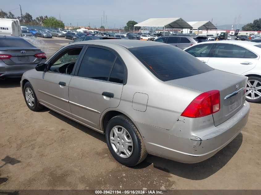 2001 Honda Civic Lx VIN: 2HGES16571H565823 Lot: 39421194