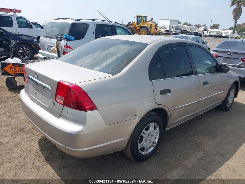 2001 Honda Civic Lx VIN: 2HGES16571H565823 Lot: 39421194