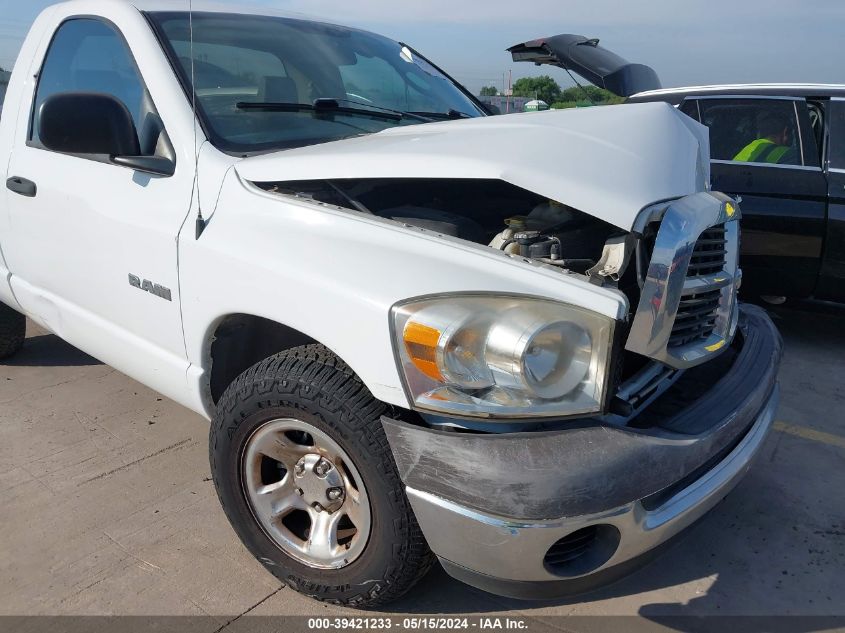 2008 Dodge Ram 1500 St/Sxt VIN: 1D7HA16K18J179711 Lot: 39421233