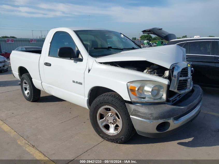 2008 Dodge Ram 1500 St/Sxt VIN: 1D7HA16K18J179711 Lot: 39421233