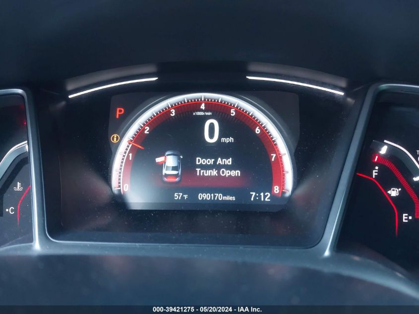 2019 Honda Civic Sport VIN: 2HGFC2F82KH500994 Lot: 39421275