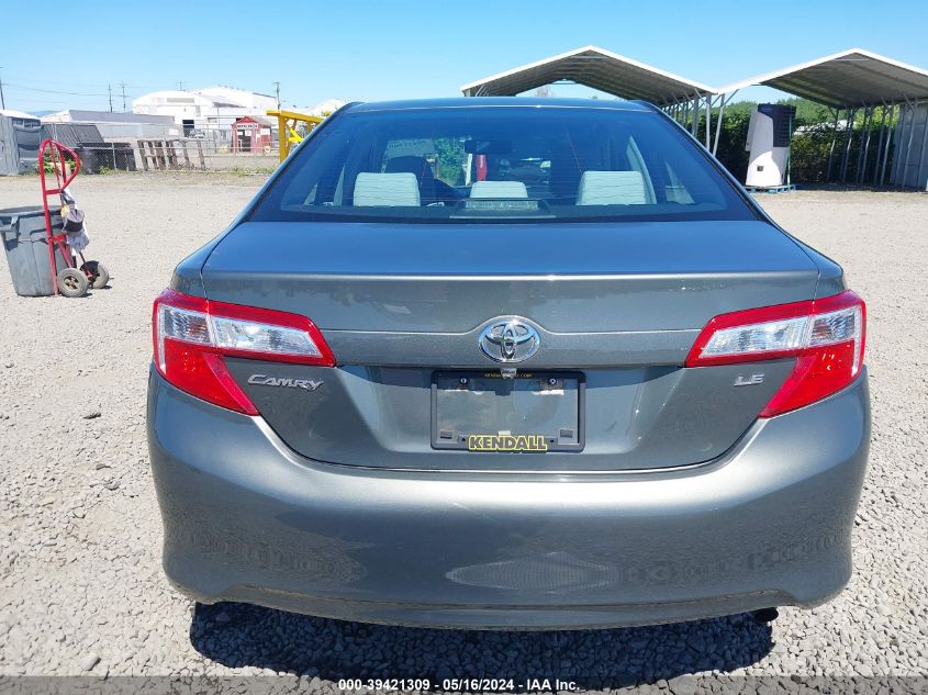 2013 Toyota Camry Le VIN: 4T4BF1FKXDR296540 Lot: 39421309