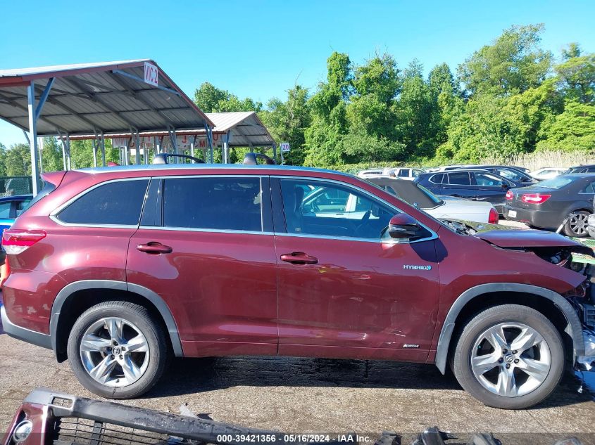 2019 Toyota Highlander Hybrid Limited VIN: 5TDDGRFH4KS069577 Lot: 39421356