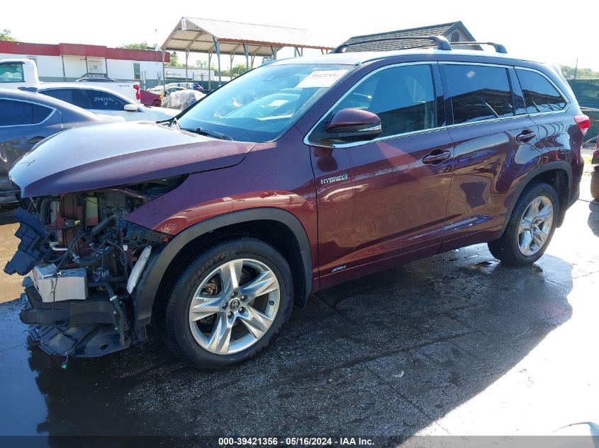 2019 Toyota Highlander Hybrid Limited VIN: 5TDDGRFH4KS069577 Lot: 39421356