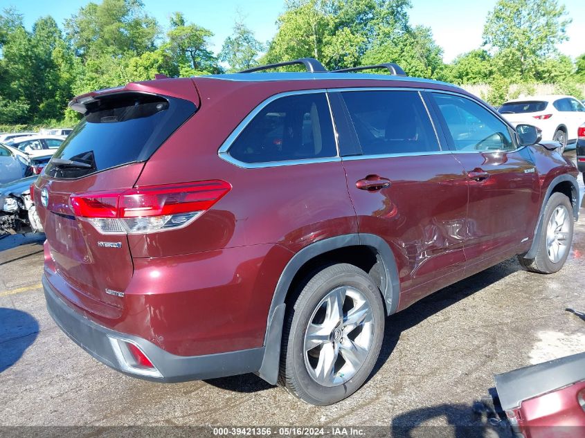 2019 Toyota Highlander Hybrid Limited VIN: 5TDDGRFH4KS069577 Lot: 39421356