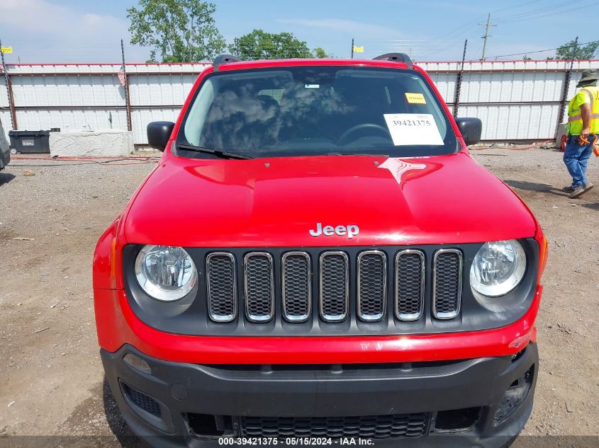 2017 Jeep Renegade Sport Fwd VIN: ZACCJAAB4HPF77930 Lot: 39421375