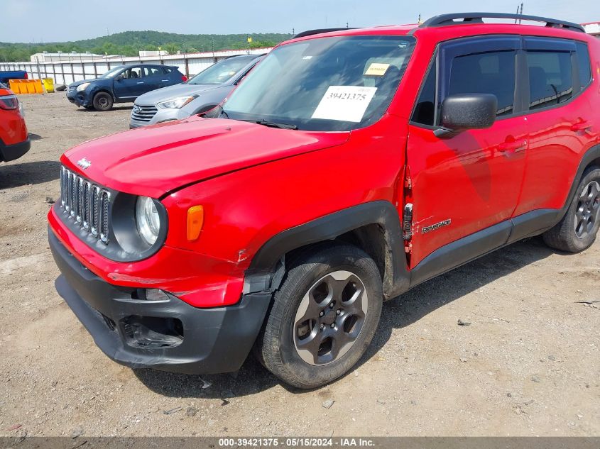 2017 Jeep Renegade Sport Fwd VIN: ZACCJAAB4HPF77930 Lot: 39421375