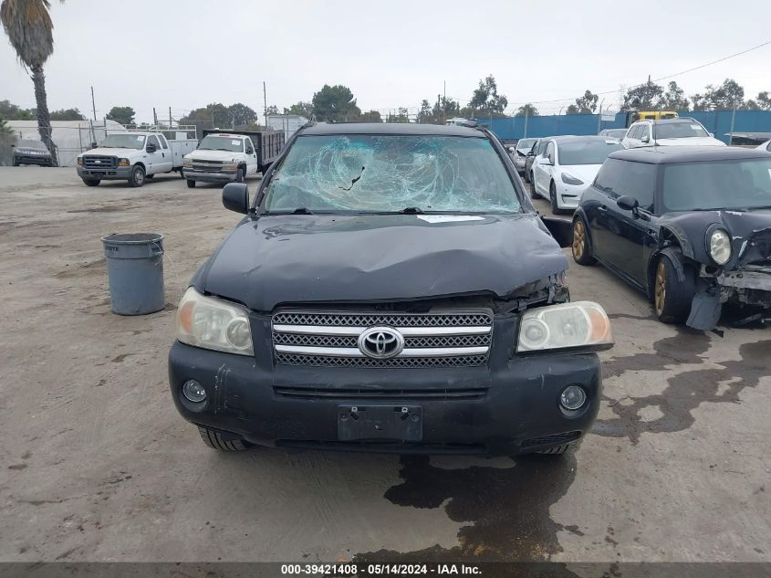 2006 Toyota Highlander Hybrid Limited V6 VIN: JTEDW21A160011399 Lot: 39421408