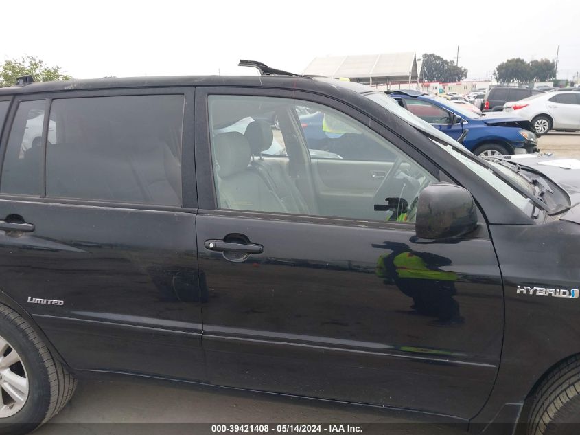 2006 Toyota Highlander Hybrid Limited V6 VIN: JTEDW21A160011399 Lot: 39421408