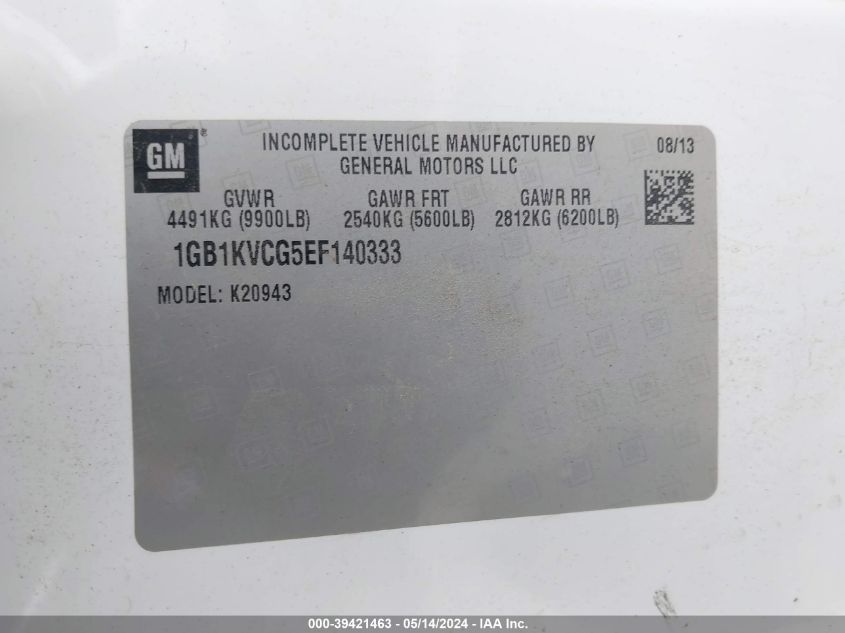 2014 Chevrolet Silverado 2500Hd Work Truck VIN: 1GB1KVCG5EF140333 Lot: 39421463