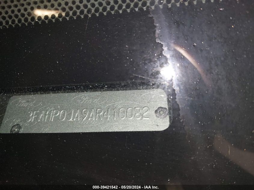 2010 Ford Fusion Sel VIN: 3FAHP0JA9AR410082 Lot: 39421542