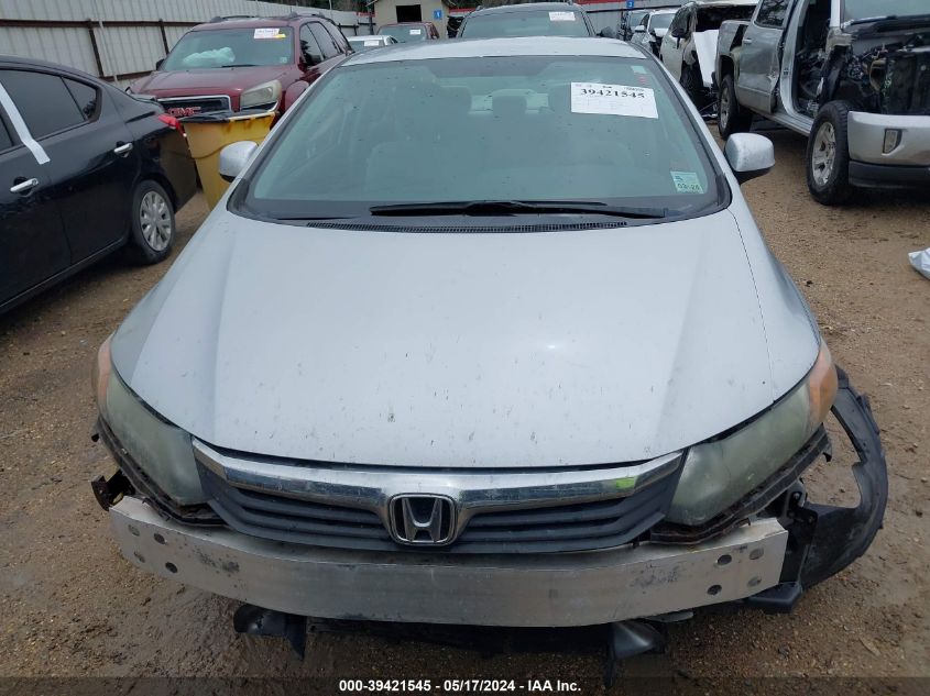 2012 Honda Civic Lx VIN: 2HGFB2F59CH580966 Lot: 39421545