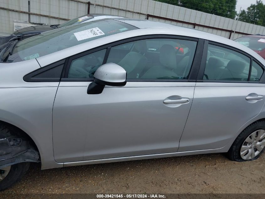 2012 Honda Civic Lx VIN: 2HGFB2F59CH580966 Lot: 39421545