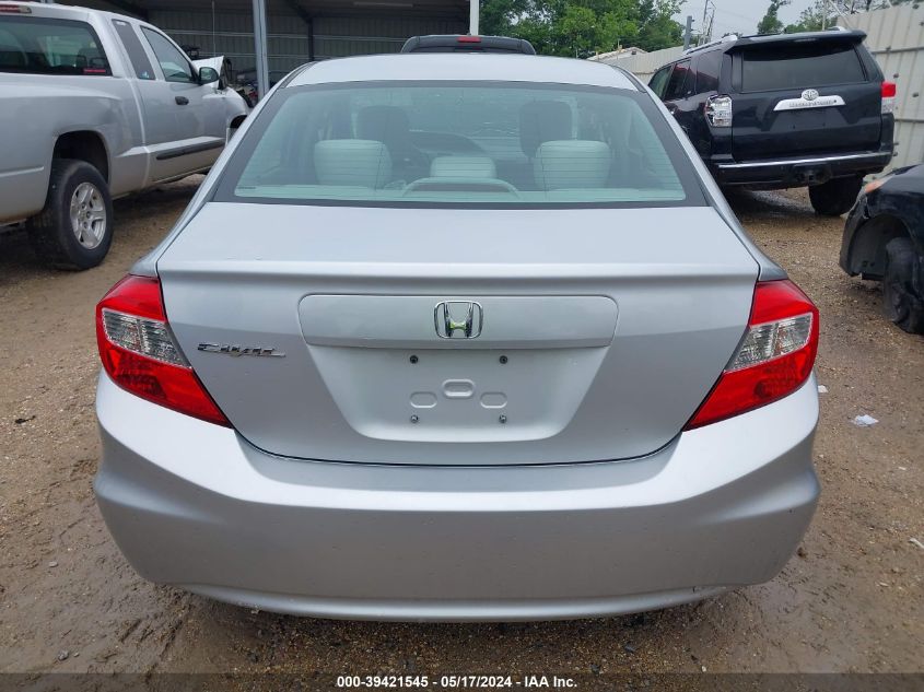2012 Honda Civic Lx VIN: 2HGFB2F59CH580966 Lot: 39421545