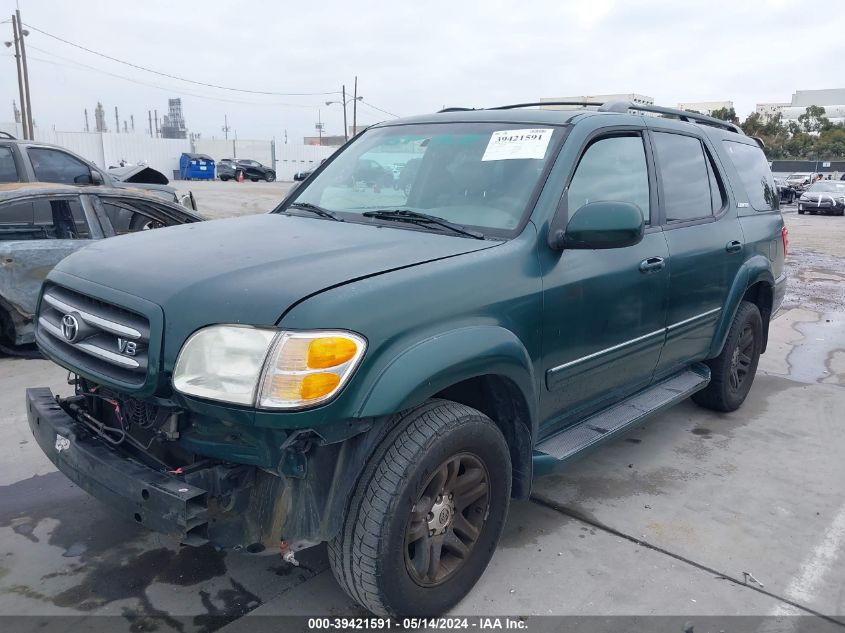 2004 Toyota Sequoia Limited V8 VIN: 5TDZT38A94S209043 Lot: 39421591