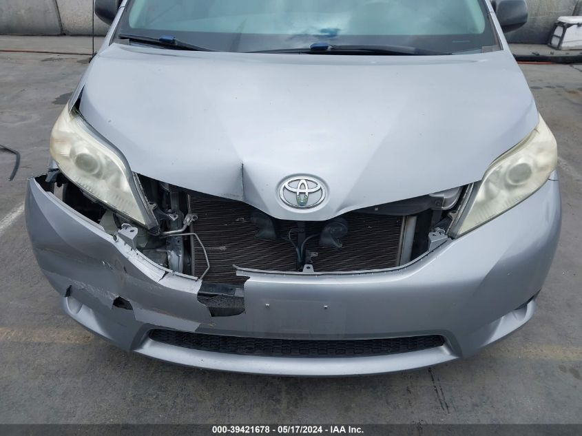 2011 Toyota Sienna Base V6 VIN: 5TDZK3DC8BS010539 Lot: 39421678