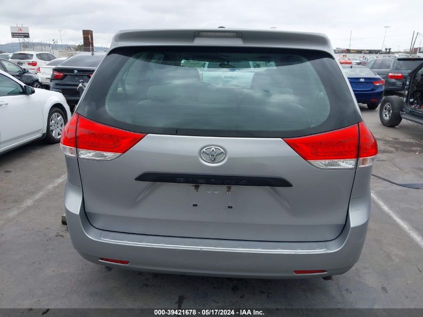 2011 Toyota Sienna Base V6 VIN: 5TDZK3DC8BS010539 Lot: 39421678