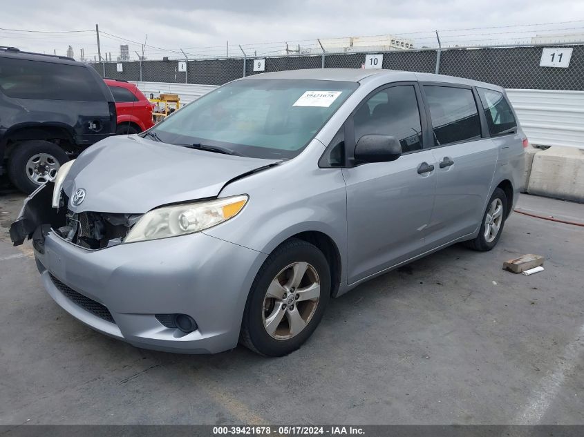 2011 Toyota Sienna Base V6 VIN: 5TDZK3DC8BS010539 Lot: 39421678